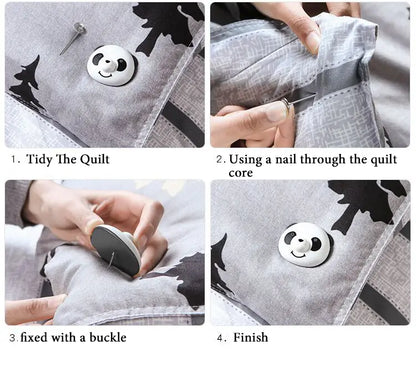 8pcs Cute Panda Non-Slip Duvet Cover Clips