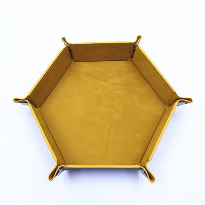 Hexagon Velvet Dice Tray and Foldable Storage Box