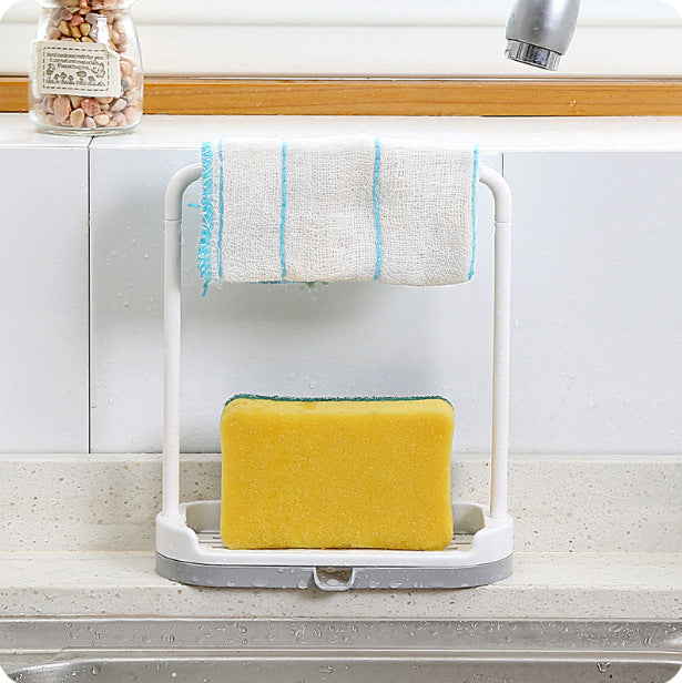 Kitchen Counter Storage Rack for Dish Towels and Cloths