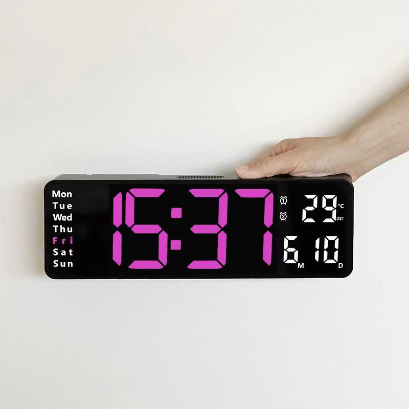 13-Inch Simple Dual-Use Wall Clock with Big Display