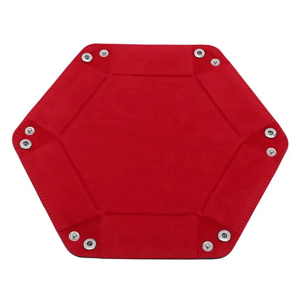 Hexagon Velvet Dice Tray and Foldable Storage Box