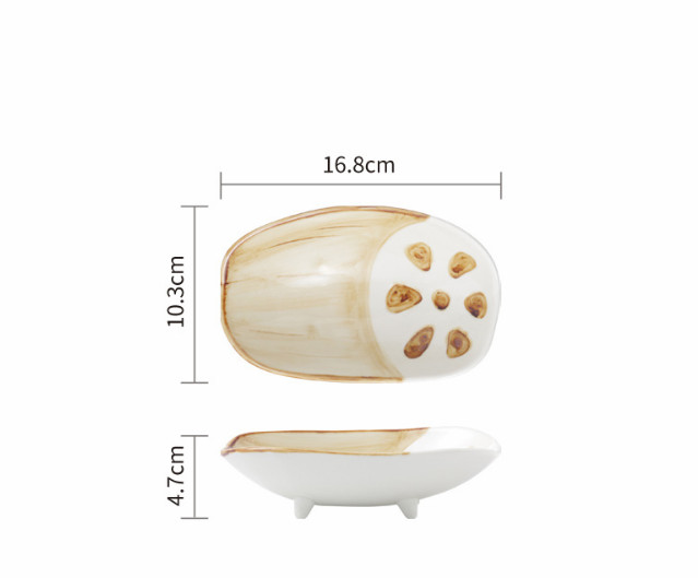 Cute Japanese Ceramic Snack Plates for Home Use