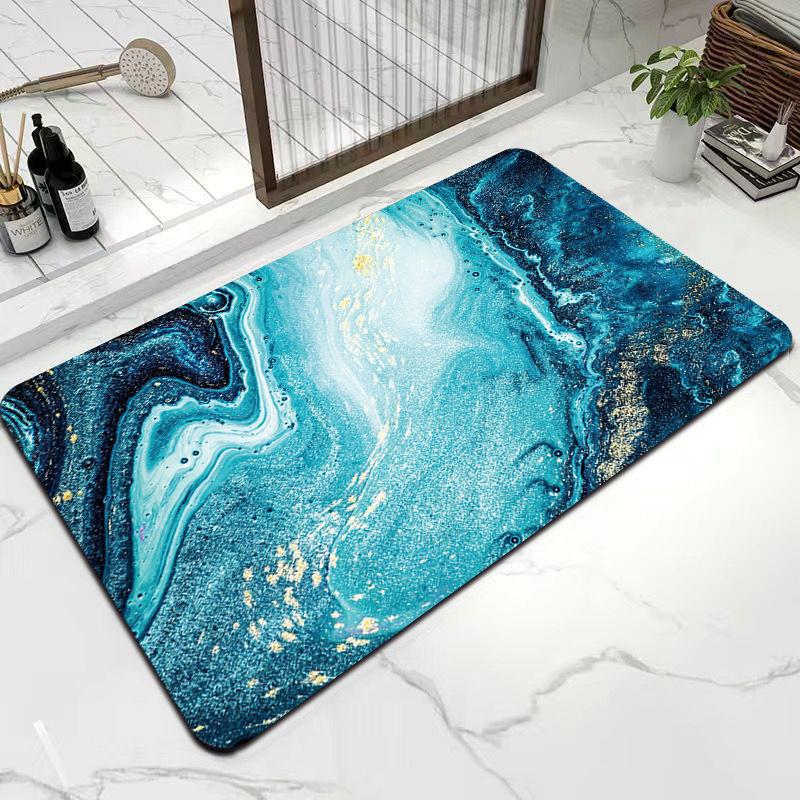 Marble Diatomite Bath Mat - Quick-Dry Non-Slip Mat