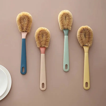 Eco-Friendly Long Handled Coconut Fiber Dish Brush