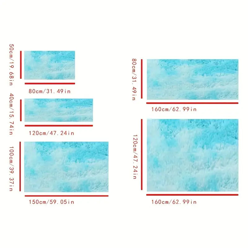 Fluffy Shaggy Area Rug for Living Room (Various Sizes)