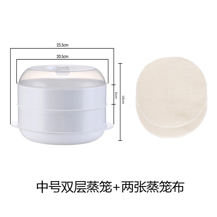 Microwave Rice Steamer Container with Multi-Layer Design