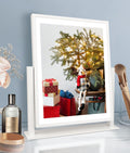Beelux Makeup Mirror with Lights Lighted Up Vanity Mirror with Touch Control 3 Color Lighting Modes Dimmable 360°Rotation for Vanity Desk Tabletop 13Inch Christmas Birthday Present
