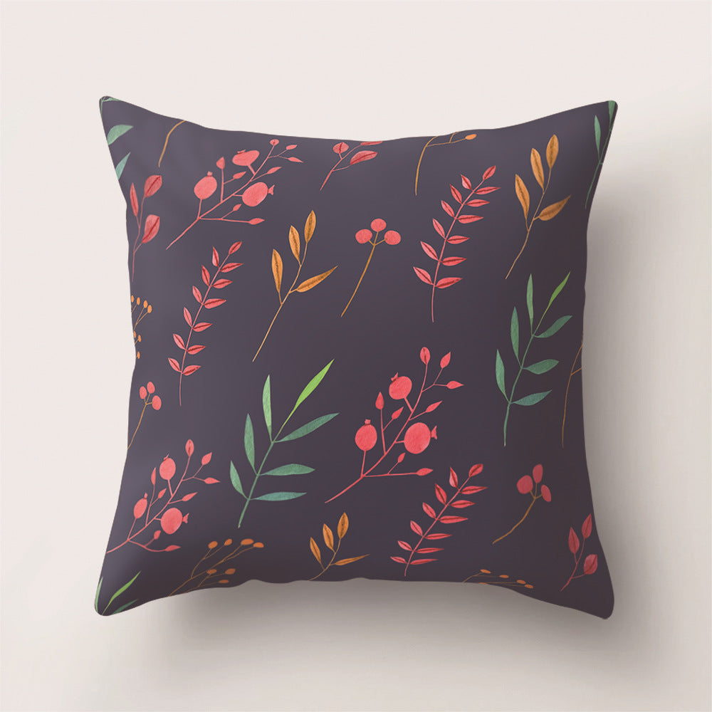 Tropical Rainforest Leaf Animal Print Cushion Cover
