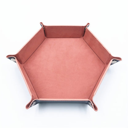 Hexagon Velvet Dice Tray and Foldable Storage Box