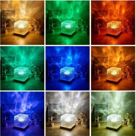 Light And Shadow Ambience Light Rotating Water Wave Lamp