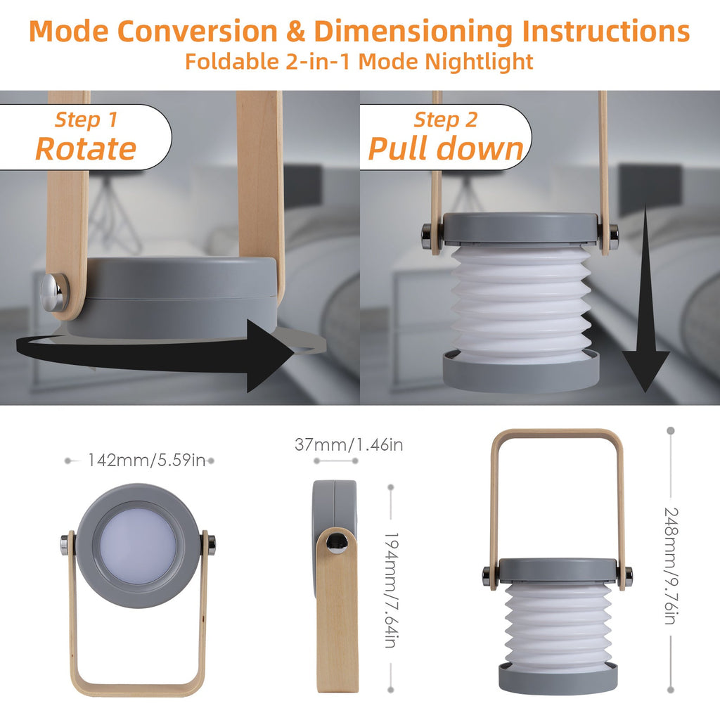 Camping Light Lantern Light Night Light Telescopic Led Table Lamp Folding Usb Light 3d Creative Product Portable Light