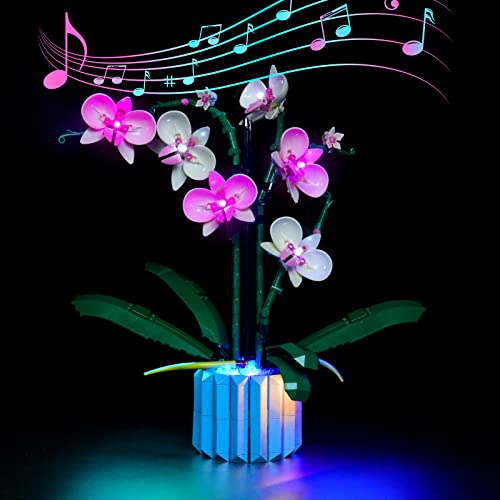 BrickBling Light Compatible with Lego 10311 Orchid - Newest Sound Version Lighting Kit Compatible with Lego Orchid Plant Decor Building Set- NOT Included The Model