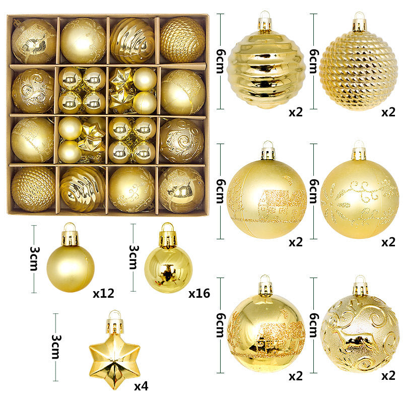 44pcs Christmas Ornaments Set with Decorative Balls