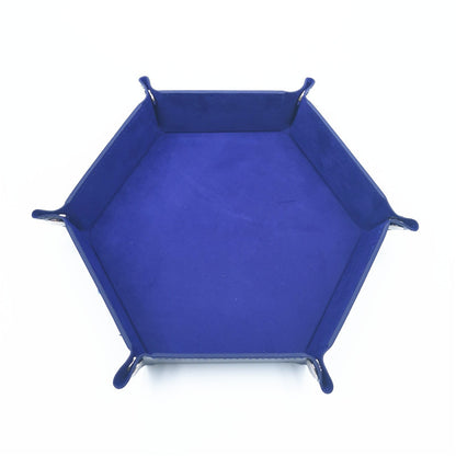 Hexagon Velvet Dice Tray and Foldable Storage Box