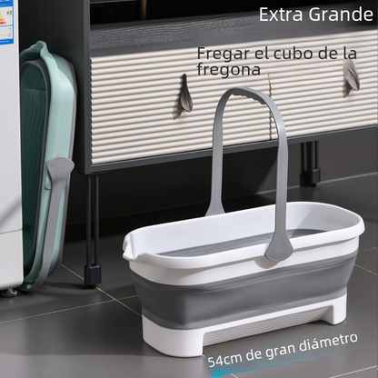Foldable Plastic Mop Bucket with Handle for Home Use
