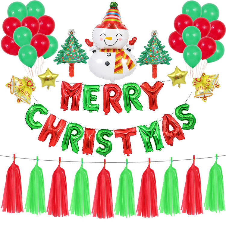 Santa Balloon - Christmas Party Aluminum Foil Decoration