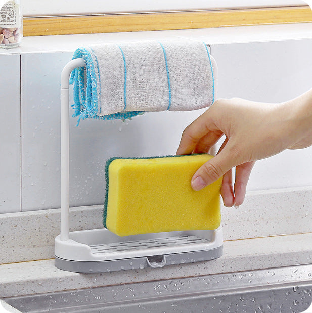 Kitchen Counter Storage Rack for Dish Towels and Cloths