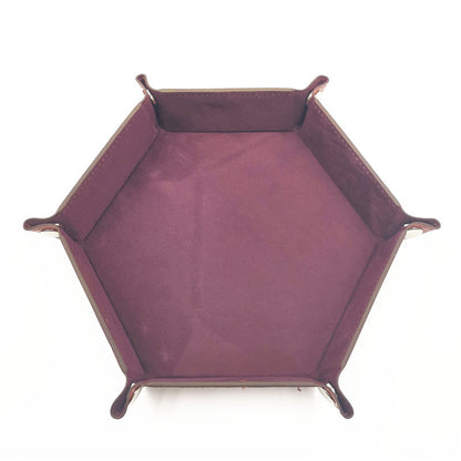 Hexagon Velvet Dice Tray and Foldable Storage Box