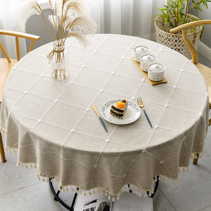 Large Round Tablecloth - Waterproof, Oil-Proof, Thickened