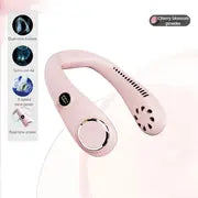 Portable LED Neck Fan for Summer Comfort and Coolness