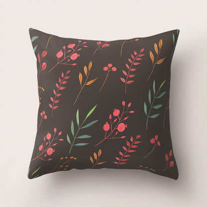 Tropical Rainforest Leaf Animal Print Cushion Cover