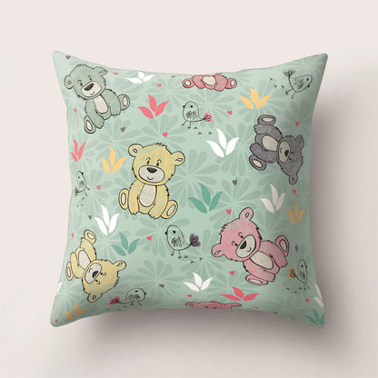 Tropical Rainforest Leaf Animal Print Cushion Cover