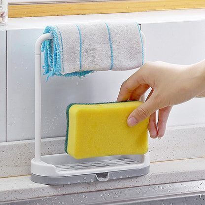 Kitchen Counter Storage Rack for Dish Towels and Cloths