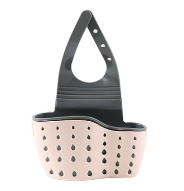 Adjustable Rubber Sink Drainer Basket for Kitchen Storage